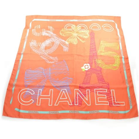 chanel eiffel tower scarf|CHANEL Silk Symbols Scarf 27383 .